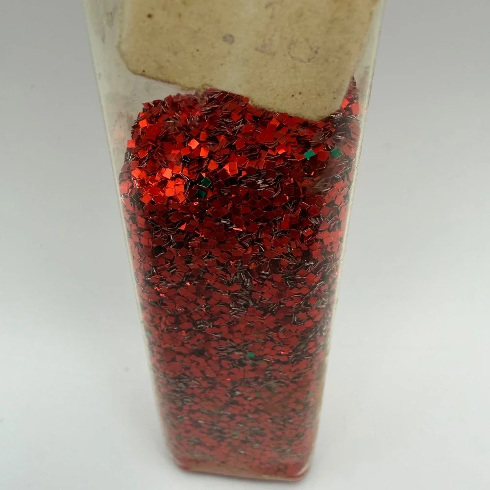 Vintage Red Glitter Star Band Co‎ Inc Non Tarnishing Aluminum Glitter 7/8 Oz